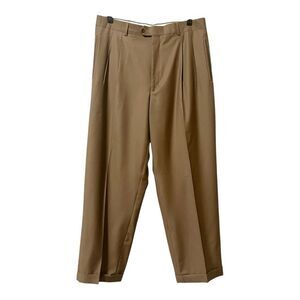 Zanieri Mens Pleated Cuffed Tan Made In Italy Dress Pants Size 35